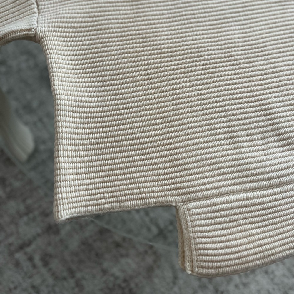 Aritzia Babaton Mika Cream Wool Cashmere knit Cozy Cotagecore Sweater Sz XXS/XS - Picture 10 of 13